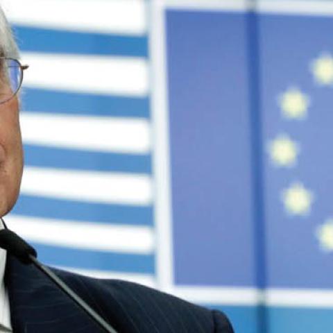 European Union foreign policy chief Josep Borrell speaks at a media conference in Brussels, Sept. 21.