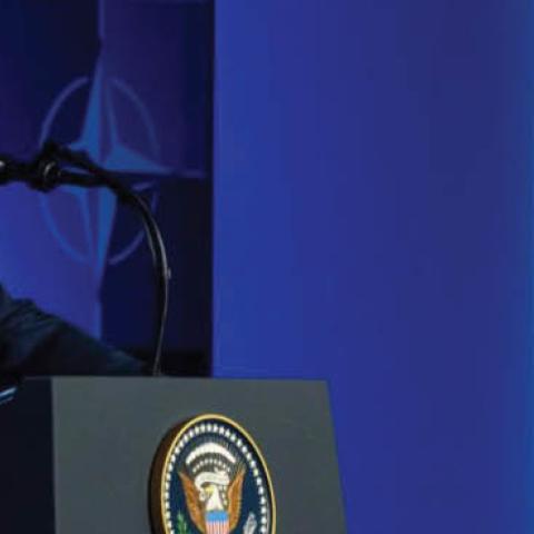 Donald Trump at the 2018 NATO Summit in Brussels 