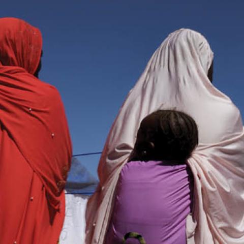 Nigerian refugee women at the growing Awaridi refugee settlement now home to 9,000 plus mostly northern Nigerians who fled Boko Haram violence over the past few years. 