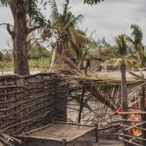 The aftermath of an attack by Islamist rebels on the village of Aldeia da Paz last year outside Macomia, Mozambique.