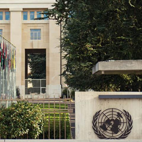 United Nations headquarters in Geneva, Switzerland.
