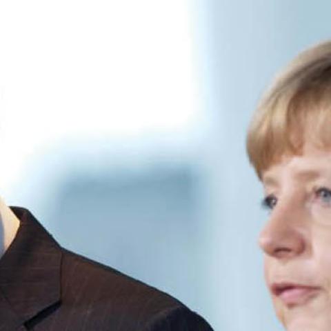 Joe Biden with Chancellor Merkel