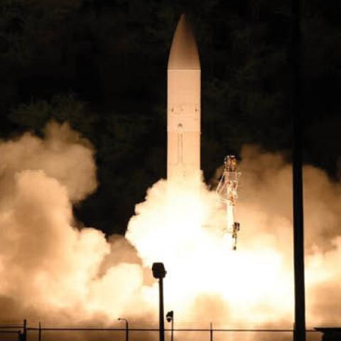 The U.S. tests a hypersonic glide body March 19, 2020, from the Pacific Missile Range Facility in Kauai, Hawaii.