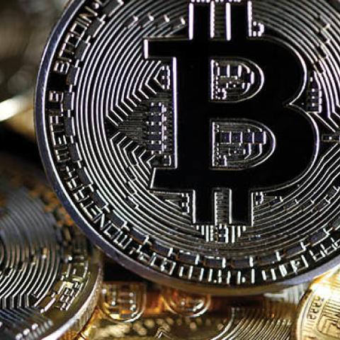 In this photo illustration, a visual representation of the digital Cryptocurrency, Bitcoin is on display on February 09, 2021 in Paris, France. (Photo illustration by Chesnot/Getty Images)
