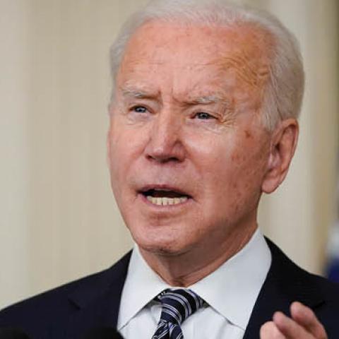 U.S. President Joe Biden delivers remarks in the State Dining Room of the White House on March 15, 2021 in Washington, DC (Drew Angerer/Getty Images)