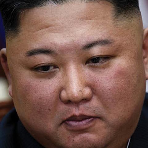North Korea's leader Kim Jong Un before a meeting with US President Donald Trump in the Demilitarized zone (DMZ) on June 3 (BRENDAN SMIALOWSKI/AFP via Getty Images).
