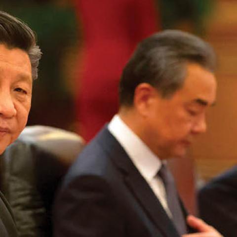 Chinese President Xi Jinping takes part in a meeting with Turkish President Recep Tayyip Erdogan at the Great Hall of the People in Beijing on July 2, 2019. (MARK SCHIEFELBEIN/AFP via Getty Images)