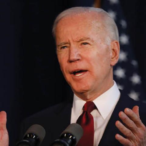 Democratic presidential candidate, former Vice President Joe Biden delivers remarks on the Trump administration's recent actions in Iraq on January 07, 2020 in New York City (Photo by Spencer Platt/Getty Images)