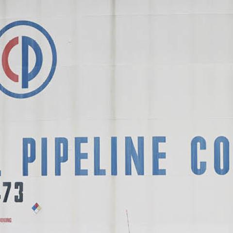 Fuel holding tanks are seen at Colonial Pipeline's Linden Junction Tank Farm on May 10, 2021 in Woodbridge, New Jersey (Photo by Michael M. Santiago/Getty Images) 