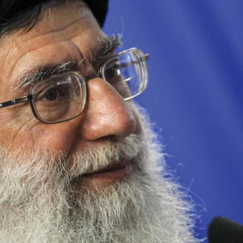 Iran's supreme leader Ayatollah Ali Khamenei addresses the faithful at the weekly Muslim Friday prayers at Tehran University on June 19, 2009 (BEHROUZ MEHRI/AFP via Getty Images)