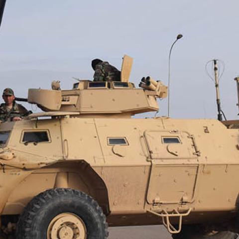 Afghan Commandos on a Mobile Strike Force Vehicle in Shindand Military Base, Herat province (Photo by Franz J. Marty/SOPA Images/LightRocket via Getty Images)