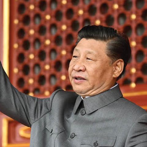 Xi Jinping delivers a speech at a ceremony marking the 100th anniversary of the founding of the CPC in Beijing (Photo by Xie Huanchi/Xinhua via Getty Images)