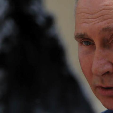 Russian President Vladimir Putin attends the opening ceremony of the monument to Alexander III, on June 5, 2021 (Photo by Mikhail Svetlov/Getty Images)