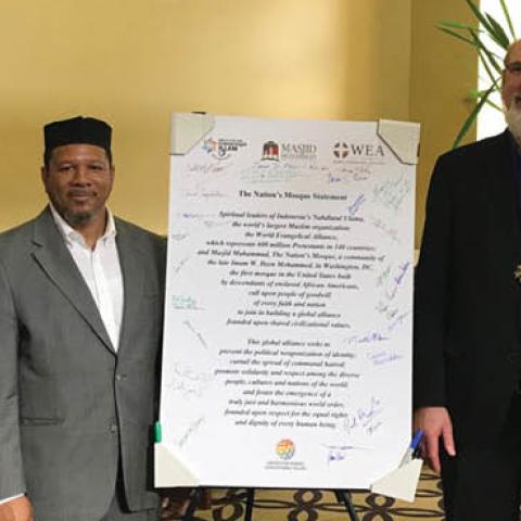 From left to right, Rabbi David Saperstein, former Ambassador at Large for Religious Freedom under President Obama, Pak Yaha, Gen. Sec. of Nahdlatul Ulama, Imam Talib, Bishop Dr. Thomas Schirrmacher and Hudson Senior Fellow Paul Marshall