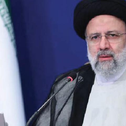 Iran's President Ebrahim Raisi chairs a cabinet meeting in Tehran, Aug. 8. (AGENCE FRANCE-PRESSE/GETTY IMAGES)