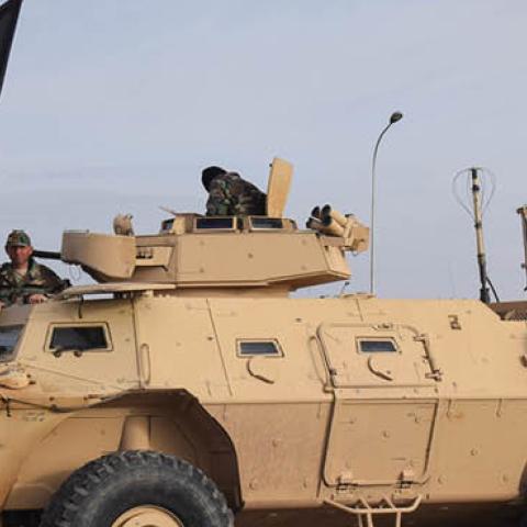 Afghan Commandos on a Mobile Strike Force Vehicle in Shindand Military Base, Herat province (Photo by Franz J. Marty/SOPA Images/LightRocket via Getty Images)