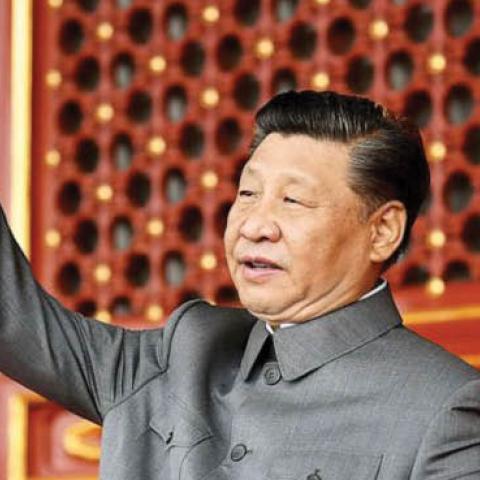 General Secretary Xi Jinping delivers an important speech at a ceremony marking the 100th anniversary of the founding of the CPC in Beijing, July 1, 2021. (Getty Images)