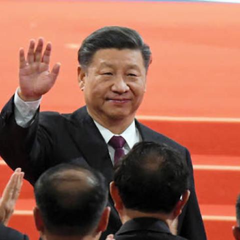 Chinese President Xi Jinping attends the ceremony marking the 20th anniversary of the return of Macau to China on December 20, 2019, in Macau, China. (Getty Images)