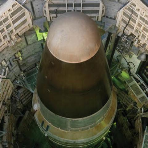 Titan nuclear intercontinental ballistic missile in silo. Green Valley, AZ. (Michael Dunning/Getty Images)
