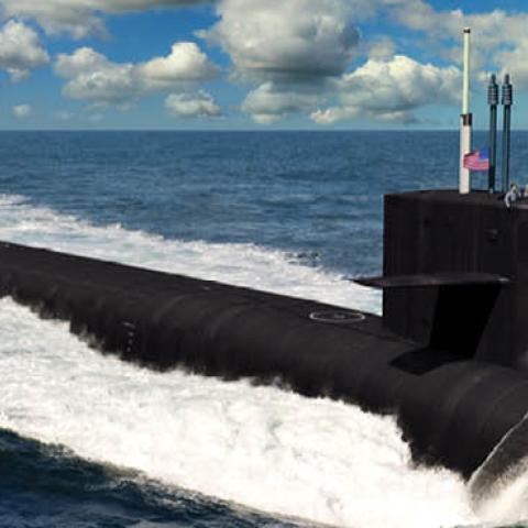 An artist’s rendering of the future Columbia-class ballistic missile submarine, 2019. (U.S. Navy)