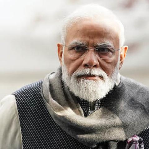  India's Prime Minister Narendra Modi attends on day three of COP26 on November 02, 2021 in Glasgow, Scotland. (Photo by Ian Forsyth/Getty Images)