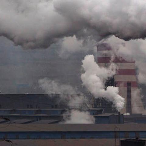 Smoke billows from smokestacks and a coal fired generator at a steel factory on November 19, 2015 in the industrial province of Hebei, China. (Photo by Kevin Frayer/Getty Images)