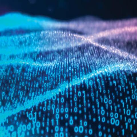 Waves of binary code. (Getty Images)