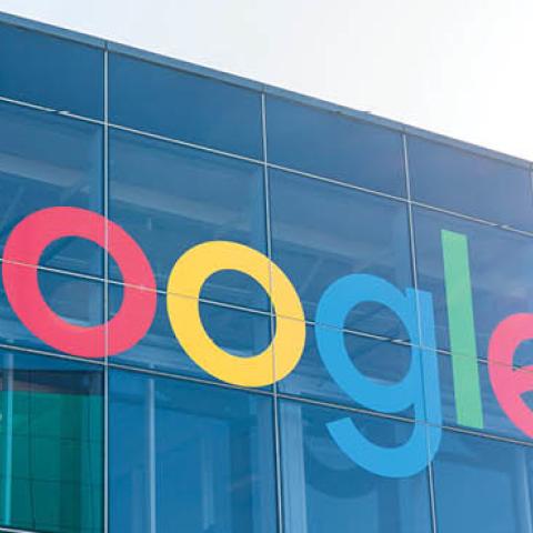 Google logo seen at Googleplex, the corporate headquarters complex of Google and its parent company Alphabet Inc. (Photo by Alex Tai/SOPA Images/LightRocket via Getty Images)
