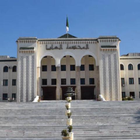 Algeria's Supreme Court in the capital's Algiers el-Biar suburb on March 25, 2021. (Photo by Ryad Kramdi/AFP via Getty Images)