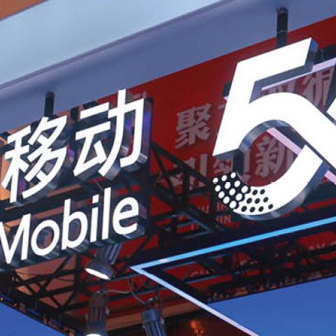 Mobile technology vendors attend 2021 China Brand Day on May 12, 2021 in Shanghai, China. (Photo by Chen Yuyu/VCG via Getty Images)