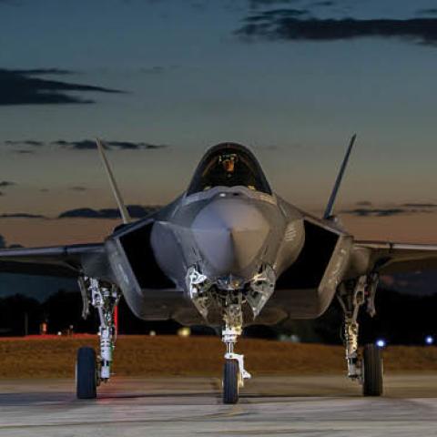 An F-35A Lightning II pilot prepares for launch. (U.S. Air National Guard)