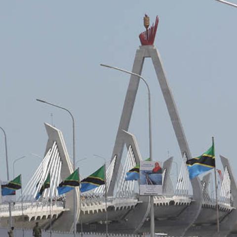 Tanzanite bridge in Dar es Salaam, Tanzania on March 24, 2022. (Photo by Herman Emmanuel/Xinhua via Getty Images)