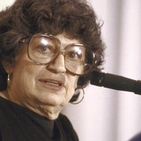 Midge Decter speaking during the American Spectator black tie dinner on November 1, 1987. (Photo by Cynthia Johnson/Getty Images)