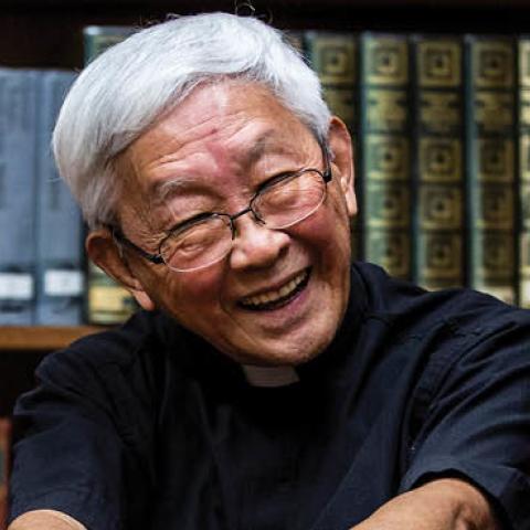 Cardinal Joseph Zen speaks during an interview with AFP at the Salesian House of Studies in Hong Kong. (Photo by Isaac Lawrence/AFP via Getty Images)