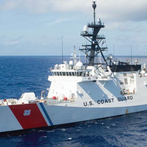 The U.S. Coast Guard Cutter Bertholf participates in Rim of the Pacific (RIMPAC), July 29, 2018. (U.S. Coast Guard/Petty Officer 2nd Class David Weydert)