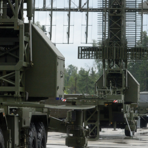 Russian radar systems on display outside Moscow on June 16, 2015. (Vasily Maximov/AFP via Getty Images)