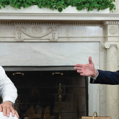 US President Joe Biden meets with Indian Prime Minister Narendra Modi in the Oval Office of the White House on September 24, 2021, in Washington, DC. (Photo by JIM WATSON/AFP via Getty Images)