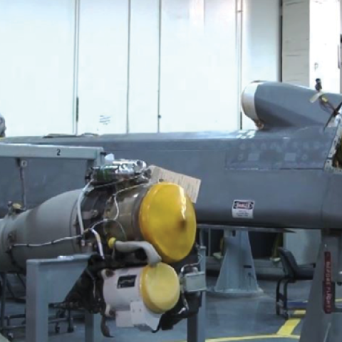 Airmen prepare an AGM-86B air-launched cruise missile for a nuclear weapons system evaluation program test flight at Minot Air Force Base on April 10, 2013. (Tech Sgt. Mark Bell/Air Force Global Strike Command Public Affairs)