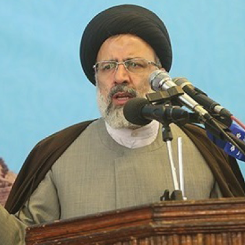 Iranian President Ebrahim Raisi in Ilam on May 3, 2017. (Wikimedia Commons)
