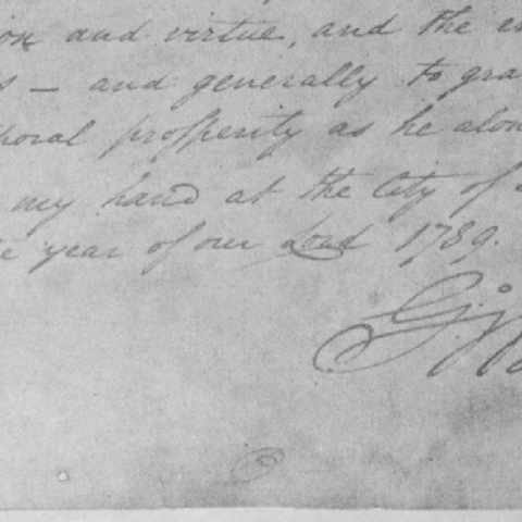 George Washington's Thanksgiving Day Proclamation, October 3, 1789