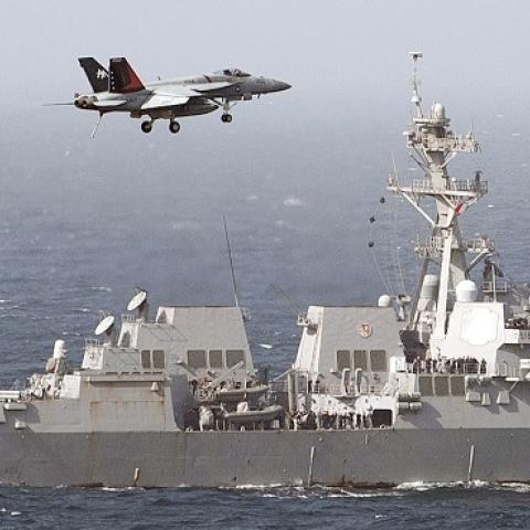 Arleigh Burke-class guided-missile destroyer USS Momsen, DDG 92 (James R. Evans/U.S. Navy)