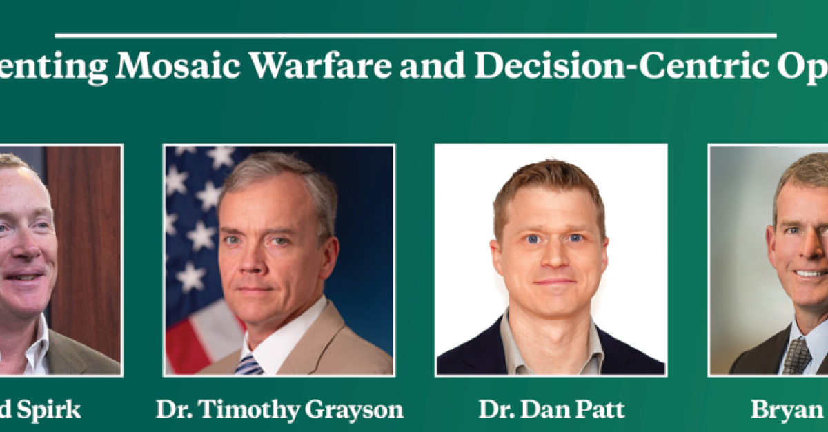 Virtual Event Implementing Mosaic Warfare and DecisionCentric